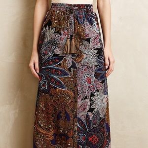 Anthropologie Petaled Paisley Skirt